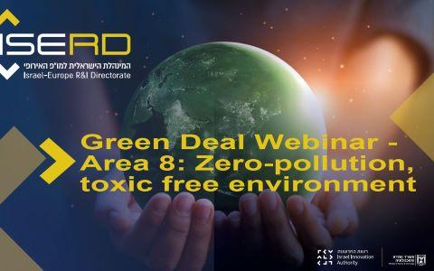 Green Deal Webinar -Area 8: Zero-pollution, toxic free environment