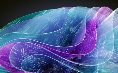 Deep-Tech op-ed abstract tech waves in blues and purple